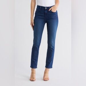 PAIGE Women's Dark Blue Denim Hoxton Ankle
Slim Jeans Whiskering 31 (10)